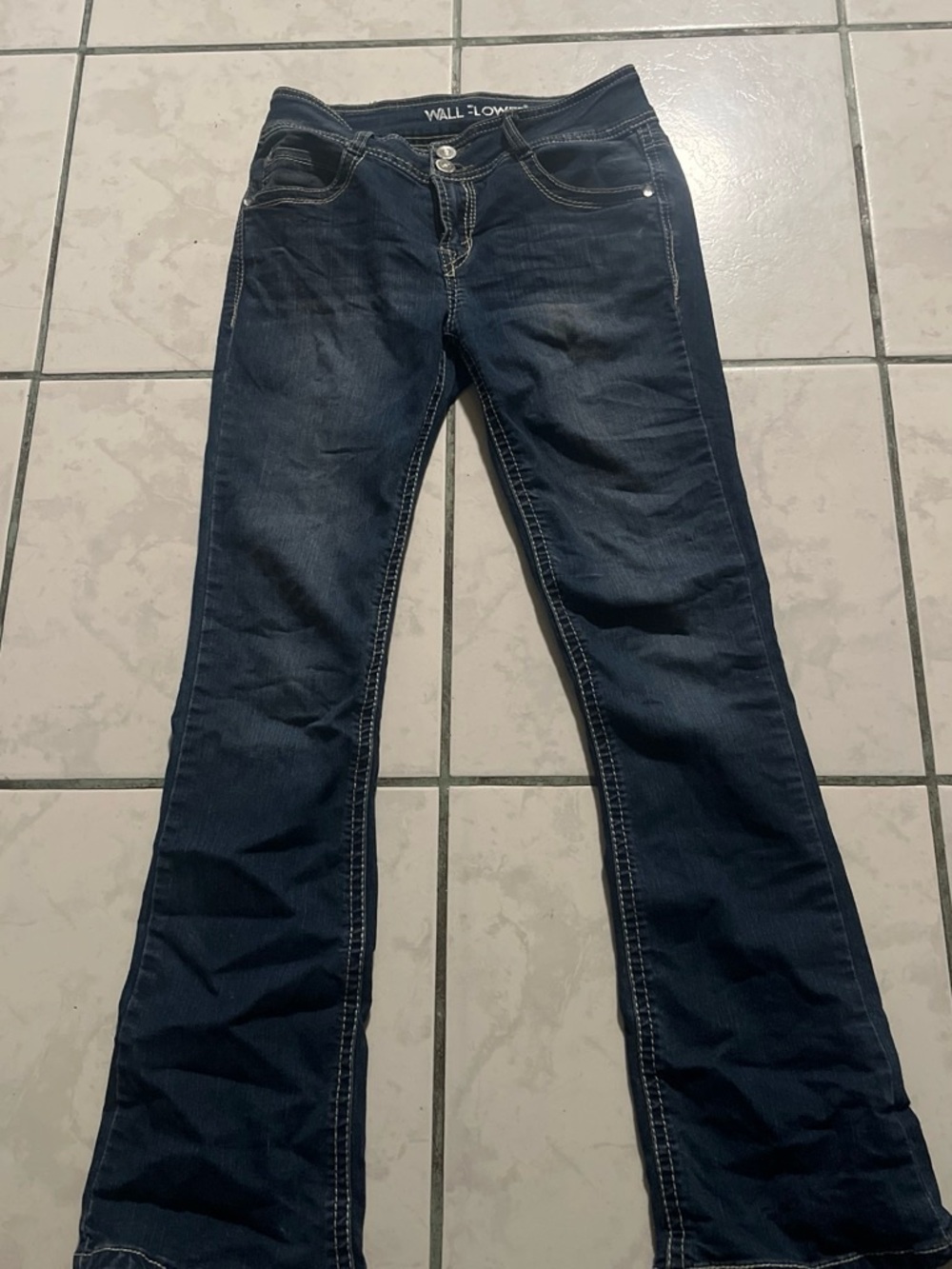 Wallflower Dark Indigo Flare Jeans